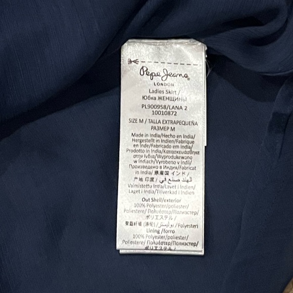 Pepe Jeans London Lana Ruffled Layer Mini Skirt Dulwich Smocked Waist - Picture 9 of 9